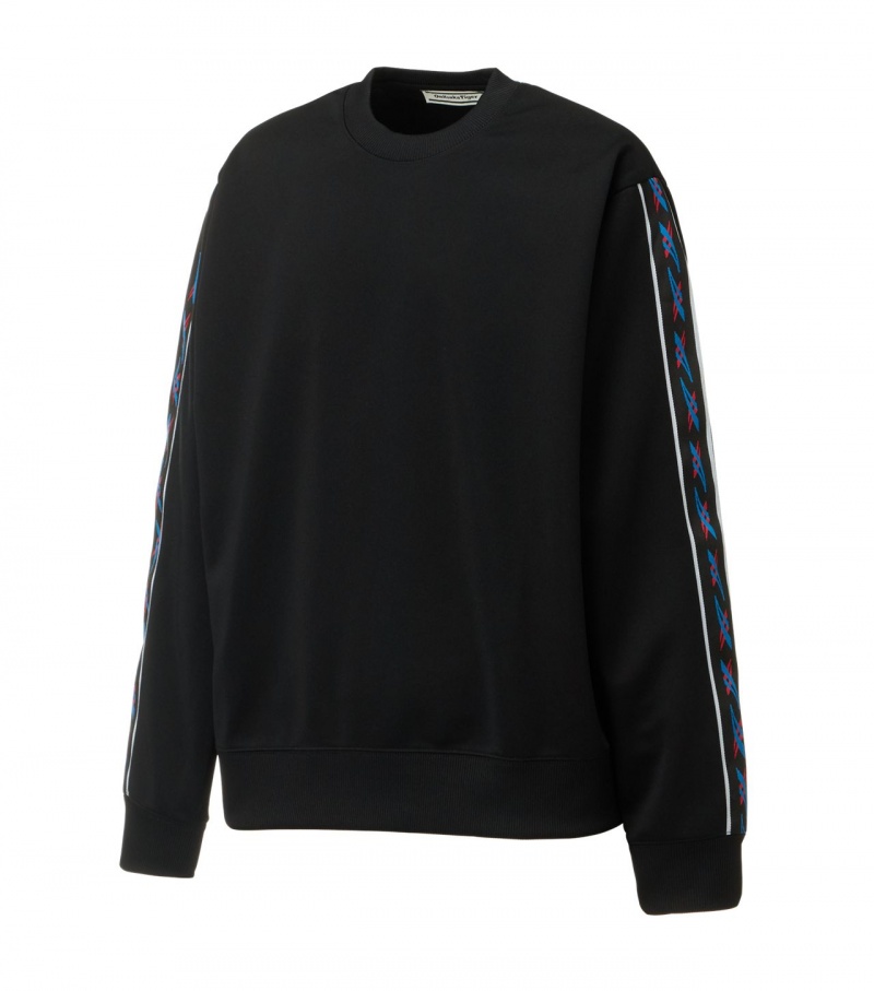 Black Onitsuka Tiger Sweatshirts | 41652-PAYC