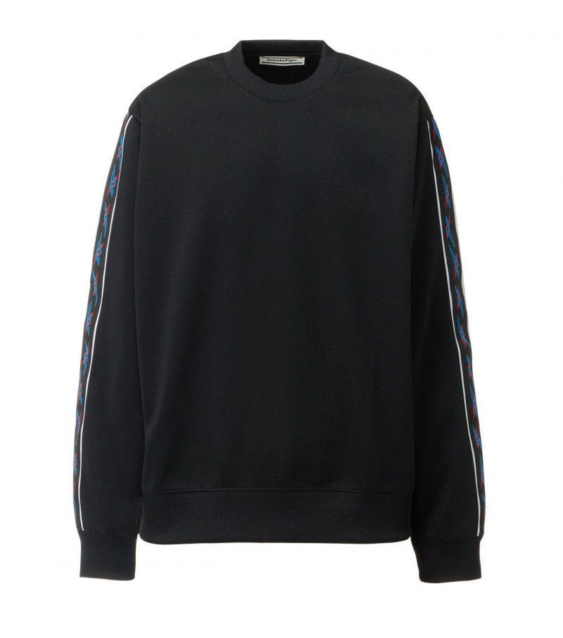 Black Onitsuka Tiger Sweatshirts | 41652-PAYC