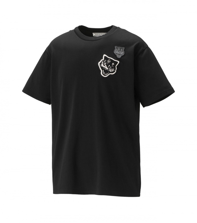 Black Onitsuka Tiger T Shirts | 08945-OXJS