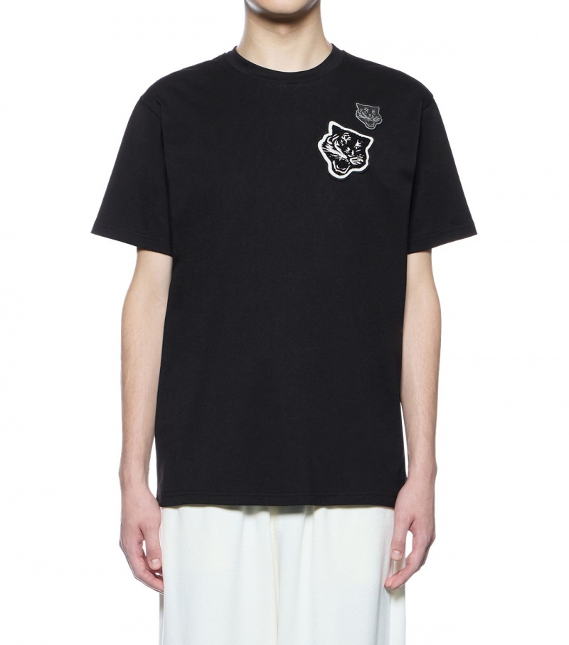 Black Onitsuka Tiger T Shirts | 08945-OXJS