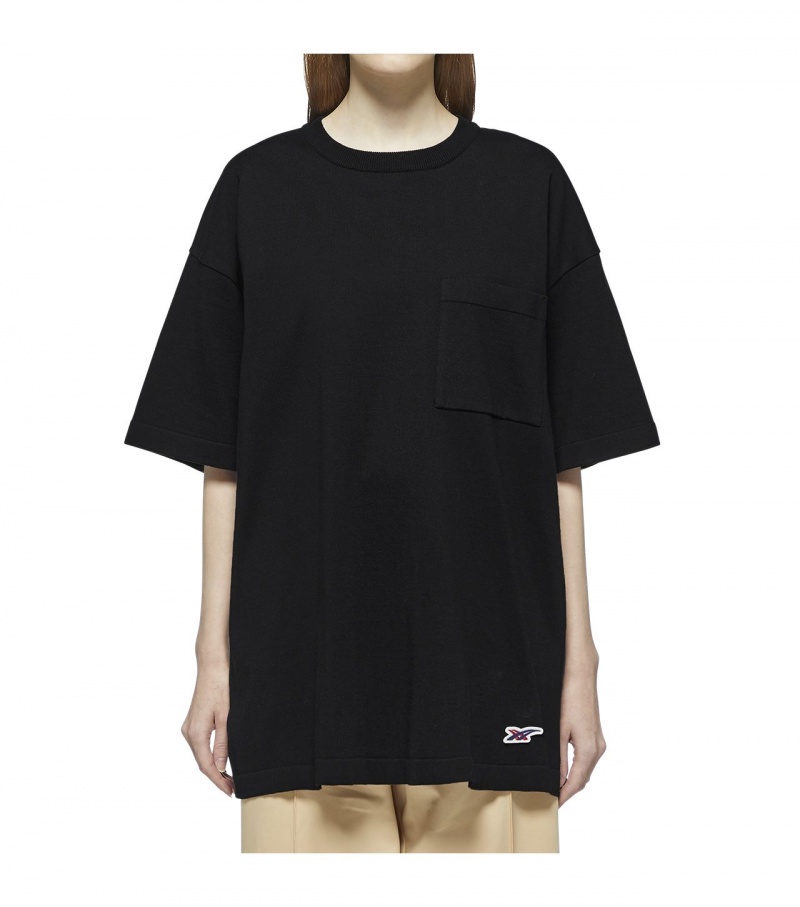 Black Onitsuka Tiger T Shirts | 36951-DGWX