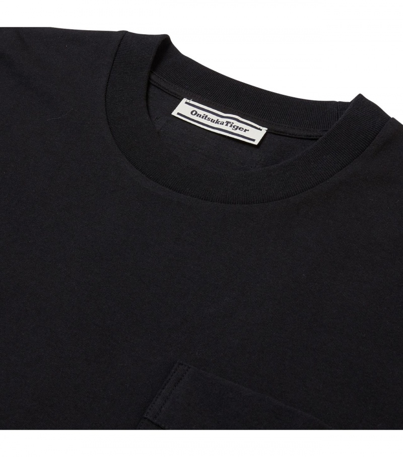 Black Onitsuka Tiger T Shirts | 39587-CXVK