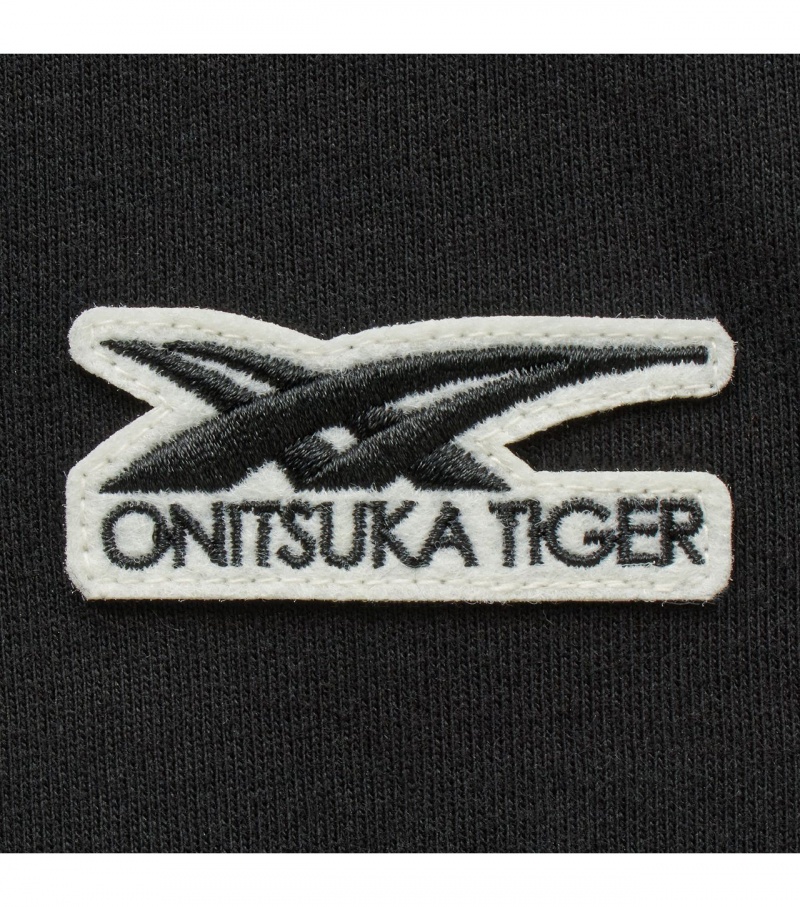 Black Onitsuka Tiger T Shirts | 69247-GNAE