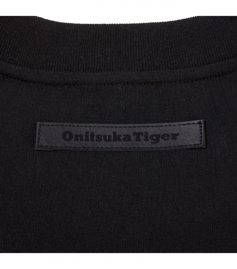 Black Onitsuka Tiger T Shirts | 94782-GRCS