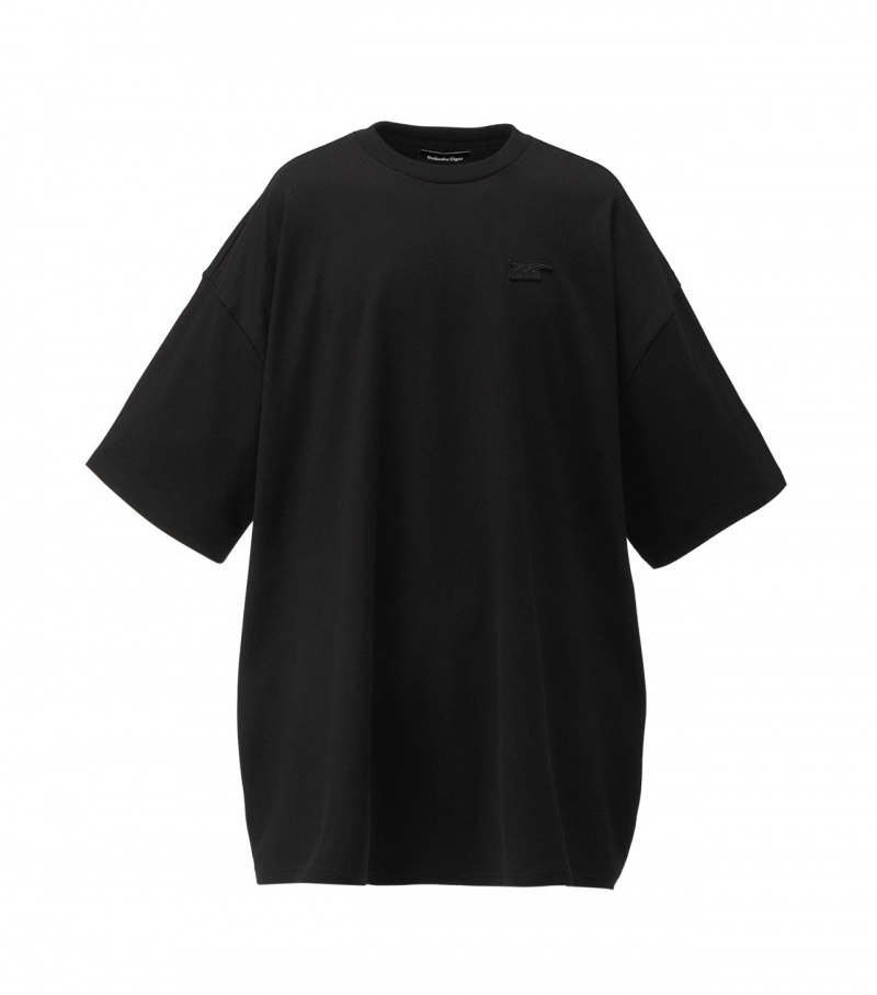 Black Onitsuka Tiger T Shirts | 98217-LXYA