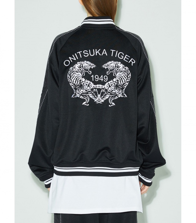 Black Onitsuka Tiger Track Tops | 29301-TBCK