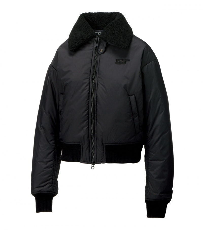 Black Onitsuka Tiger Ws Blouson Jackets | 36497-TQZW