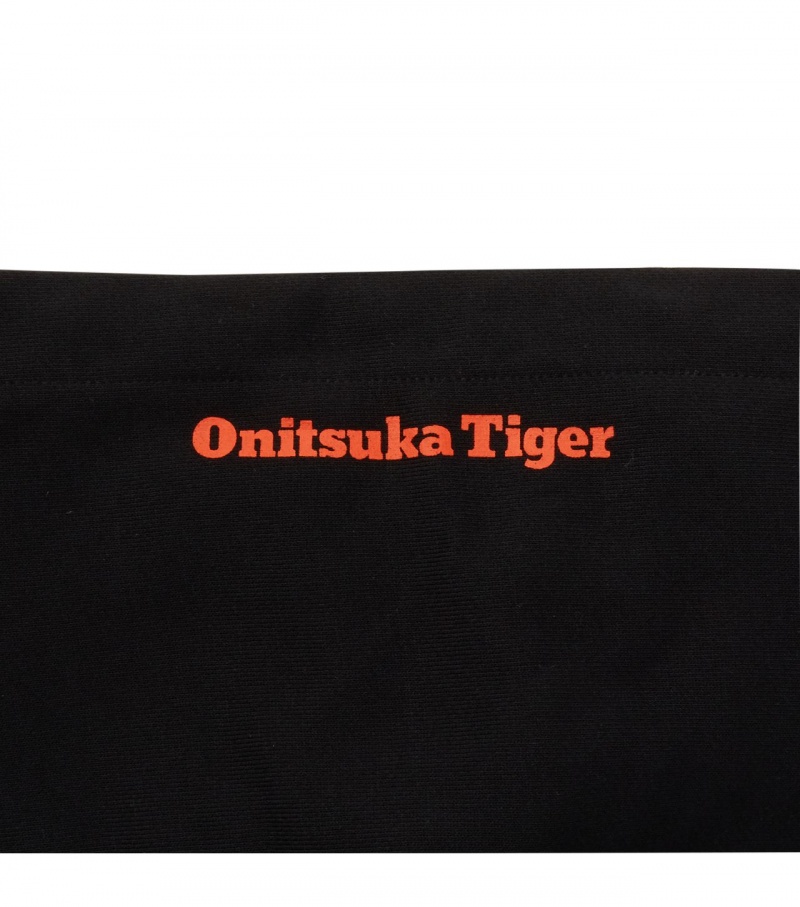 Black / Orange Onitsuka Tiger Hoodie | 52407-WPGN