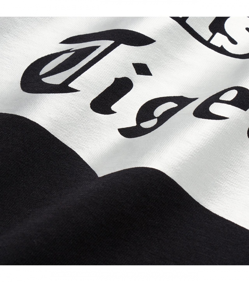 Black / Silver Onitsuka Tiger Logo T Shirts | 15947-HYSW