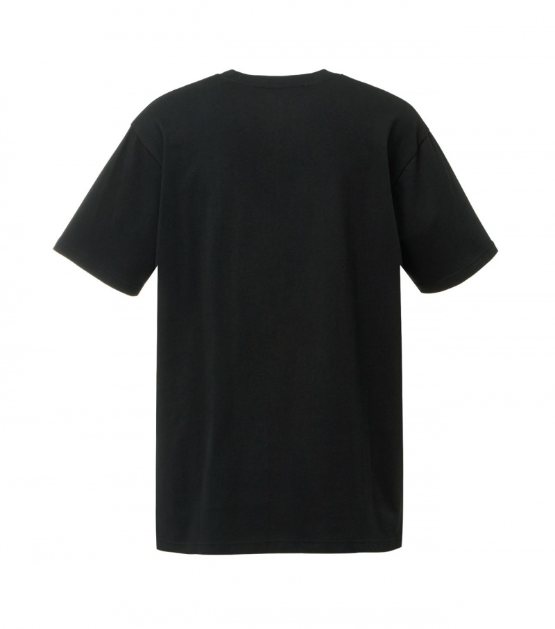 Black / Silver Onitsuka Tiger Logo T Shirts | 87654-RZFQ