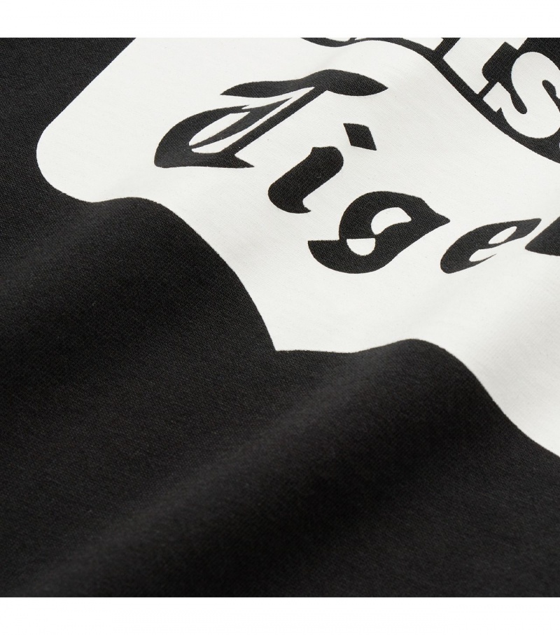 Black / White Onitsuka Tiger Logo T Shirts | 28415-WADQ