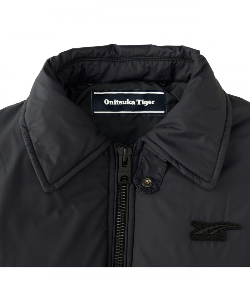 Black / White Onitsuka Tiger Ws P Blouson Jackets | 40769-TQJY