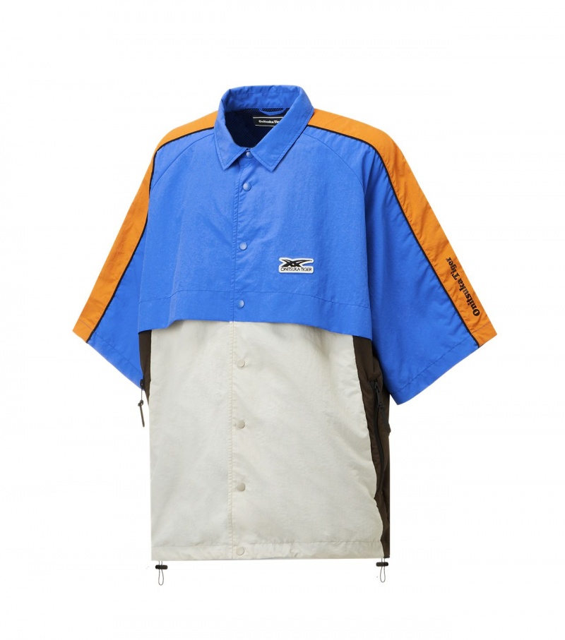 Blue Onitsuka Tiger Shirts | 97432-ZSAU