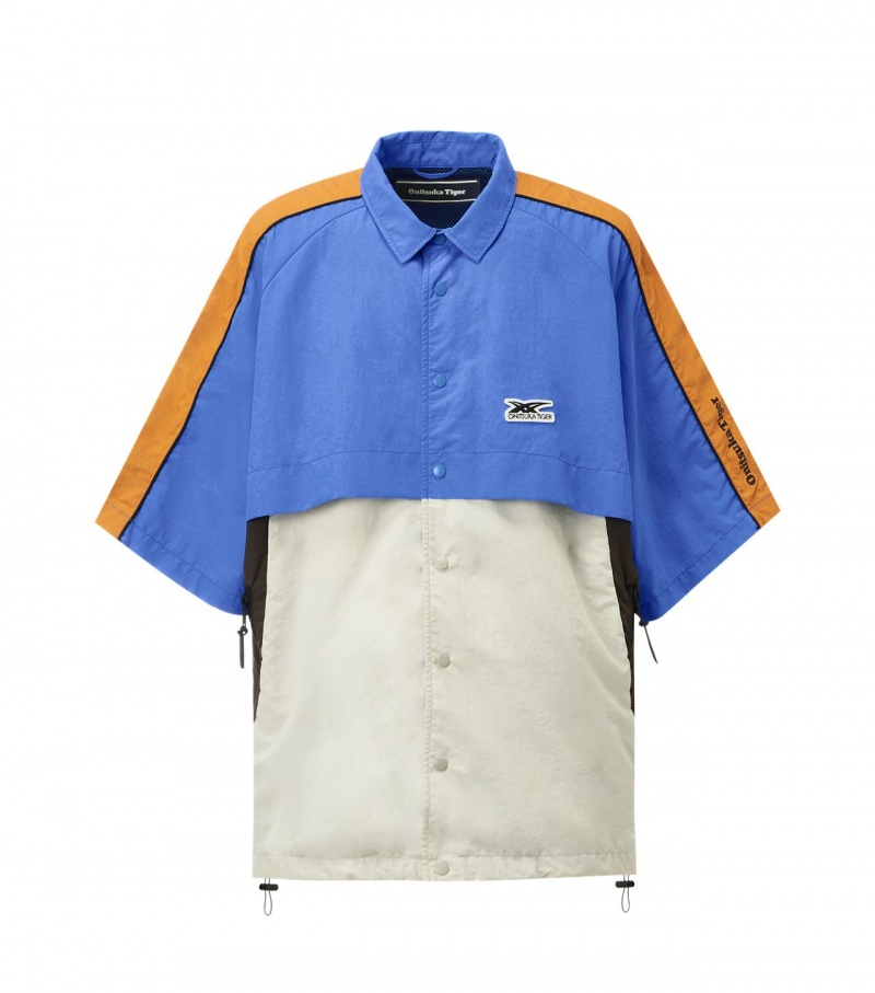 Blue Onitsuka Tiger Shirts | 97432-ZSAU