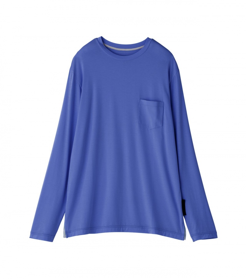 Blue Onitsuka Tiger Sweatshirts | 89346-RXFV