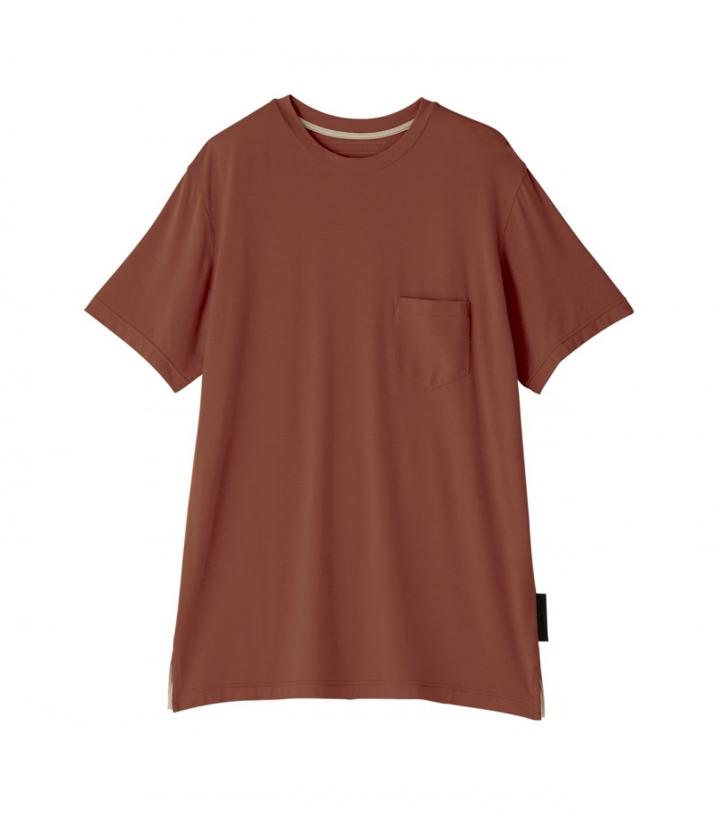 Brown Onitsuka Tiger T Shirts | 09625-OLDM