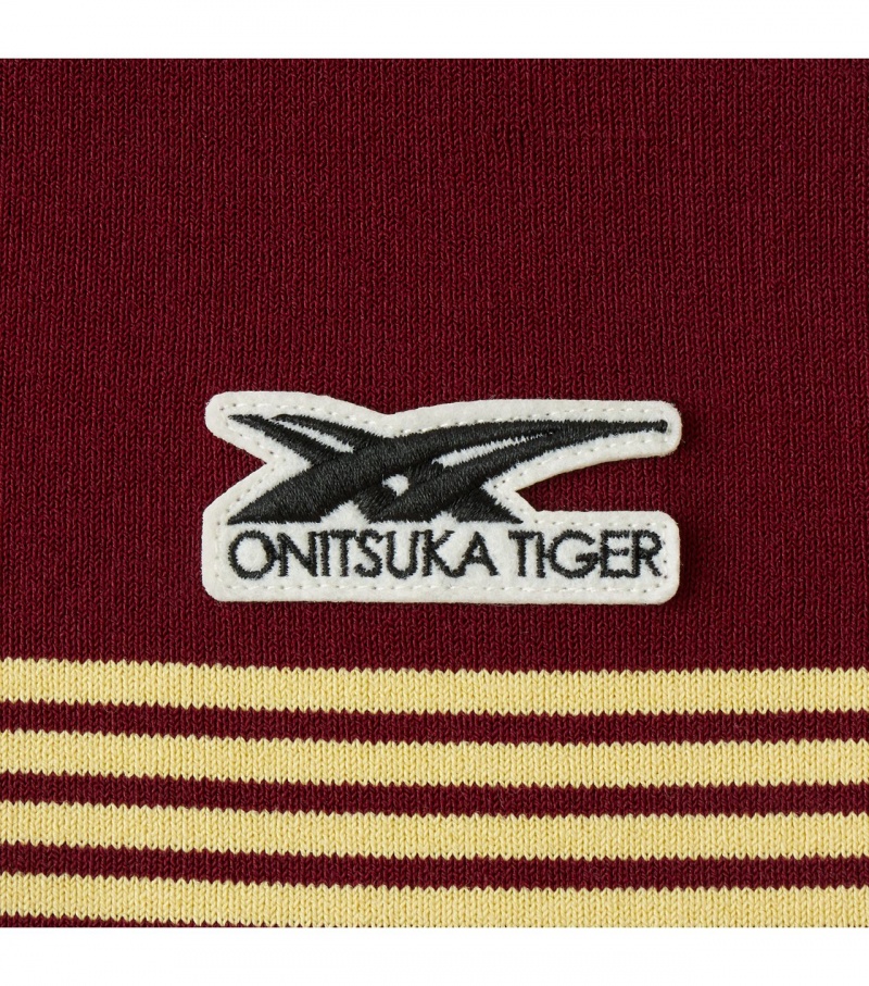 Burgundy Red Onitsuka Tiger Ws Knit Tops | 87342-WEHP