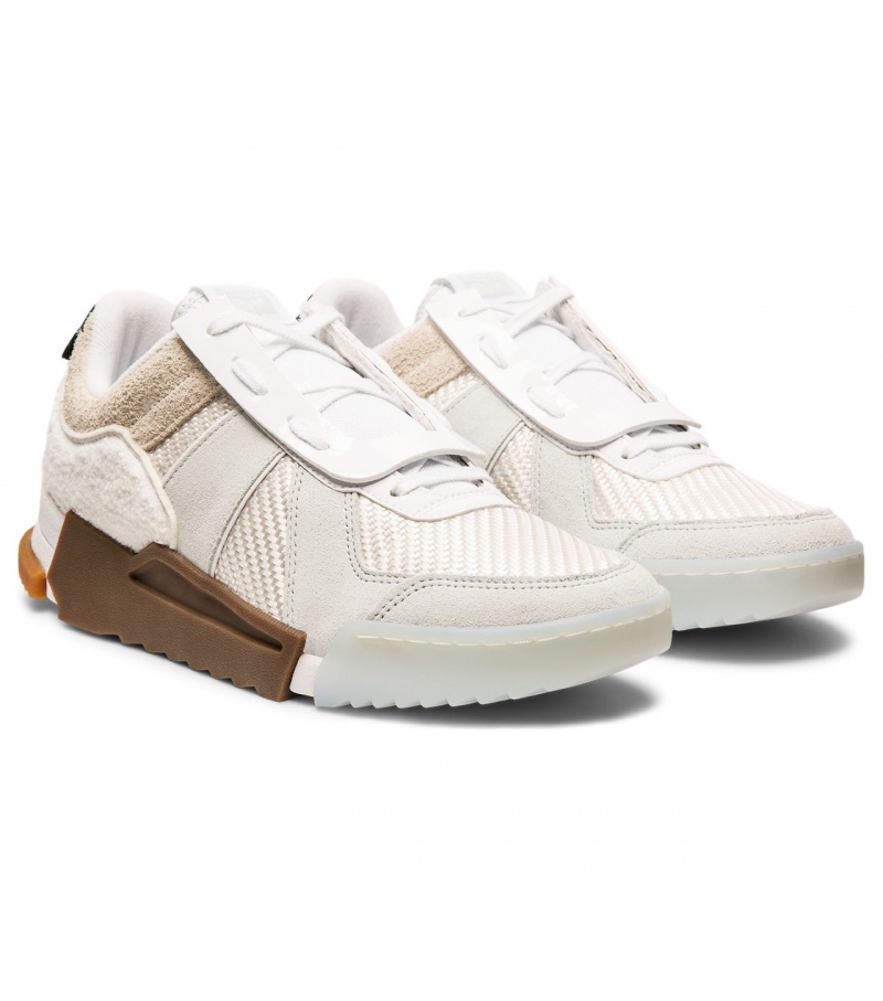 Cream Onitsuka Tiger D-Trainer Slip Ons | 20695-YRUI