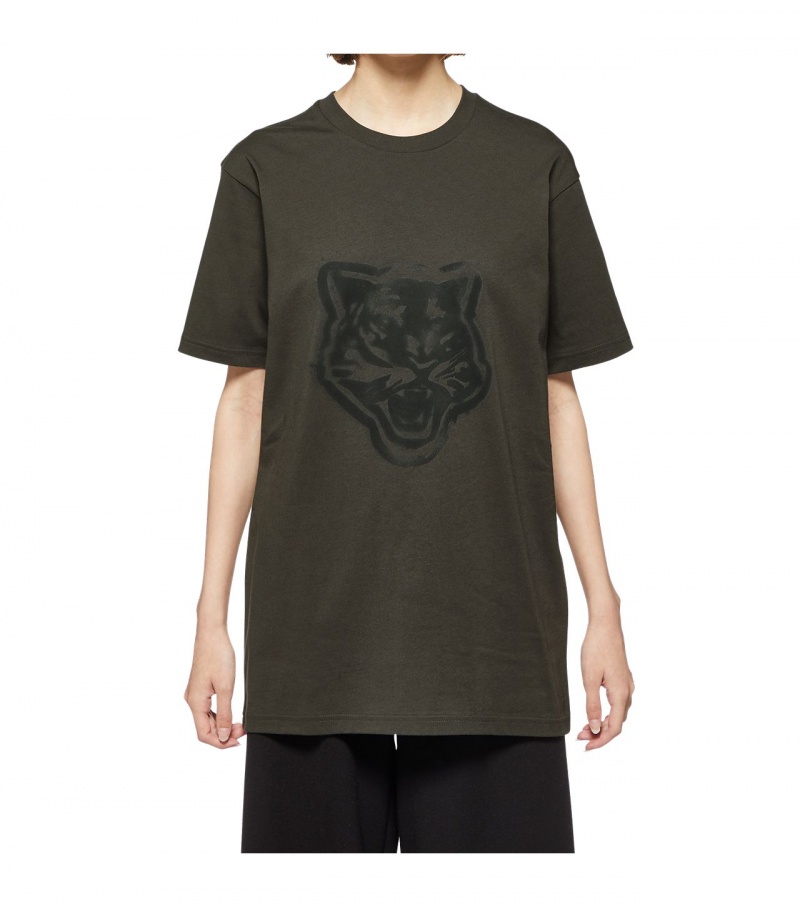 Dark Grey Onitsuka Tiger Graphic T Shirts | 29165-JBMN