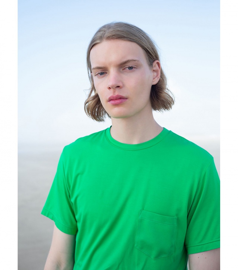 Green Onitsuka Tiger T Shirts | 54792-BSWK