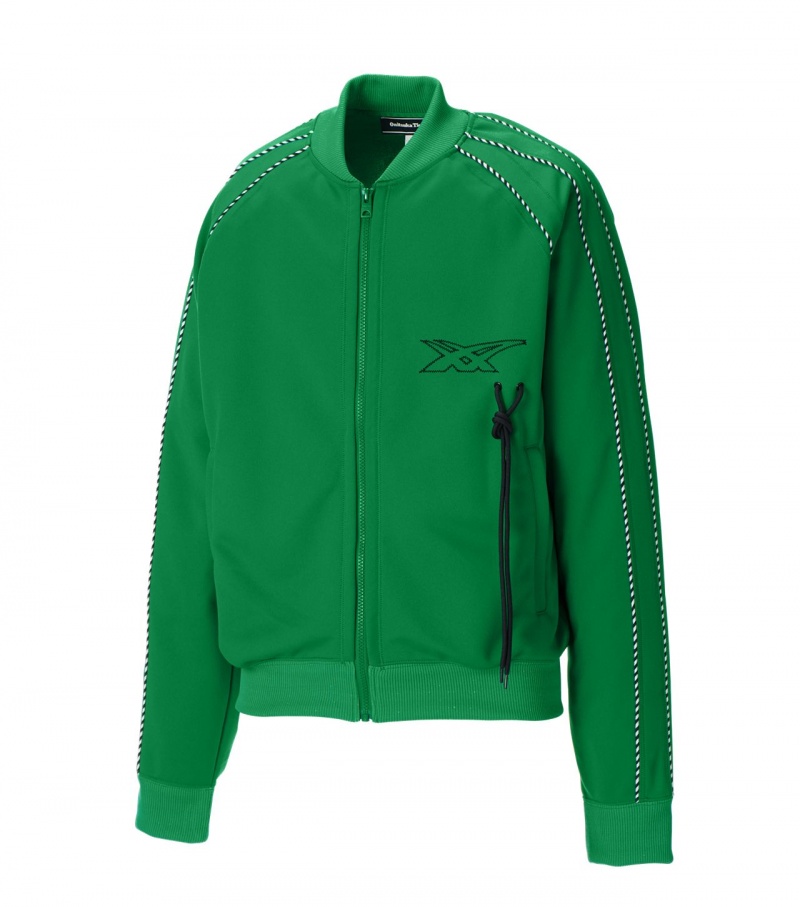 Green Onitsuka Tiger Track Tops | 24857-RZLH