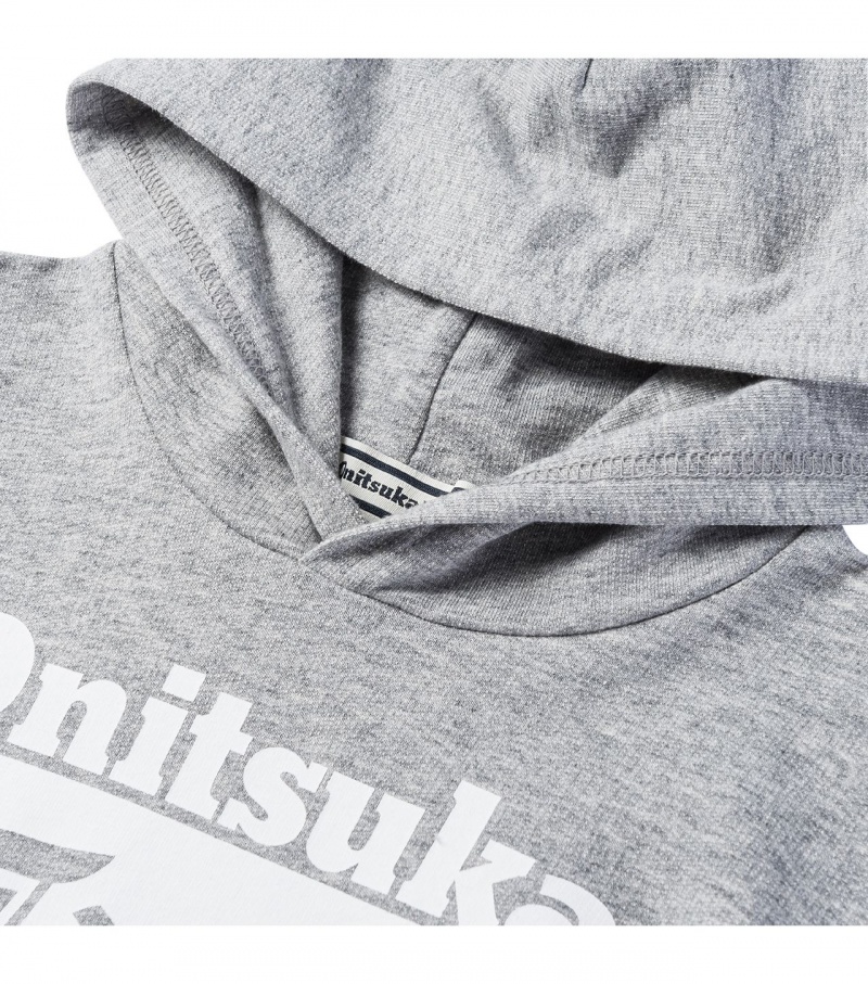 Grey Onitsuka Tiger Hoodie | 21067-VYKS