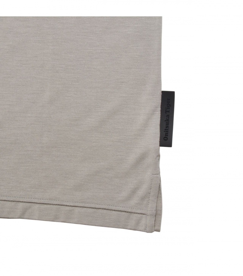 Grey Onitsuka Tiger T Shirts | 56172-TBXK