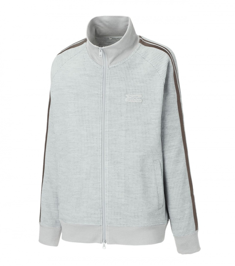 Grey Onitsuka Tiger Track Tops | 61245-PBWJ