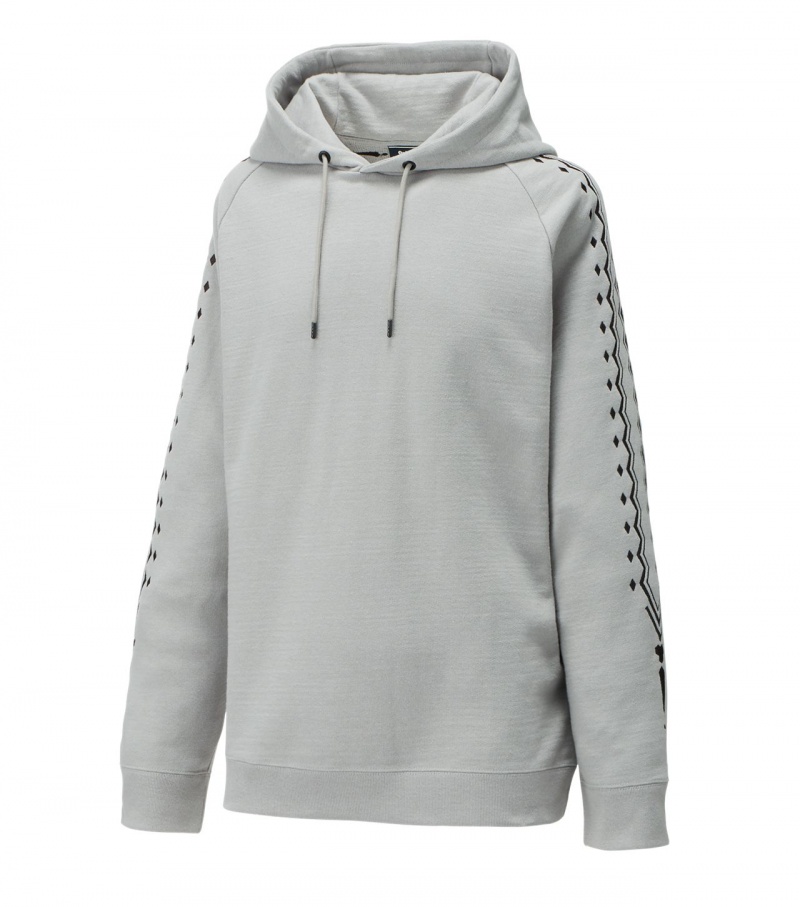 Grey / Black Onitsuka Tiger Hoodie | 46782-HKCQ