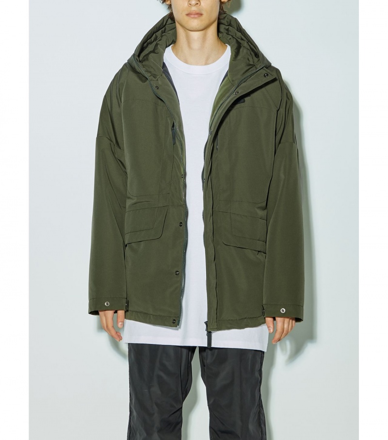 Khaki Onitsuka Tiger Down Jackets | 27968-ISHO