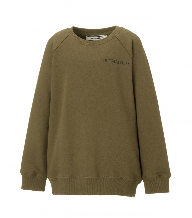 Khaki Onitsuka Tiger Sweat Tops | 23847-KRPJ