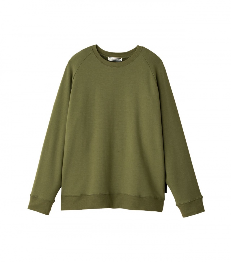 Khaki Onitsuka Tiger Sweatshirts | 73982-FDGH