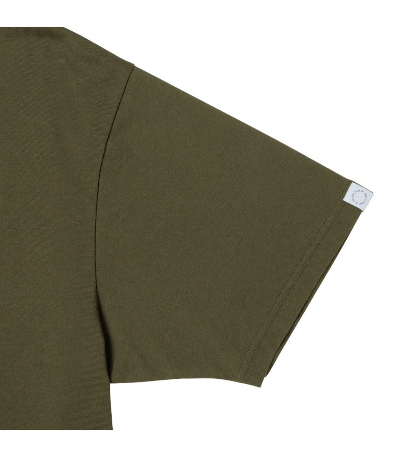 Khaki Onitsuka Tiger T Shirts | 35492-ULQB