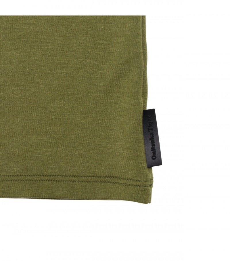 Khaki Onitsuka Tiger T Shirts | 51048-ALDG