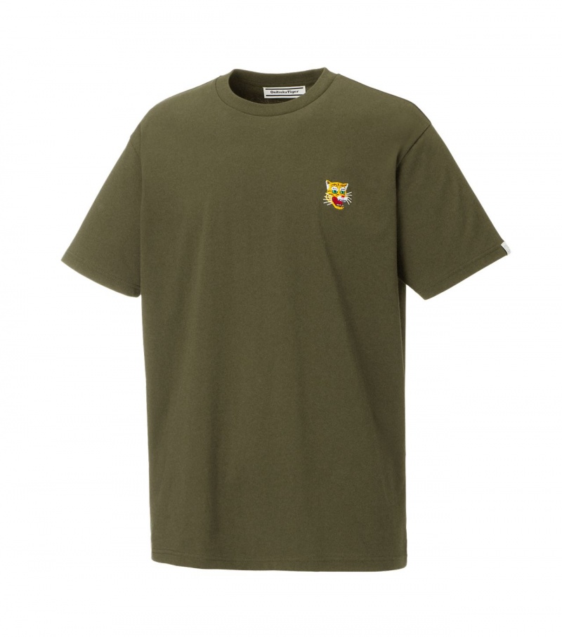 Khaki Onitsuka Tiger T Shirts | 59864-FYNR