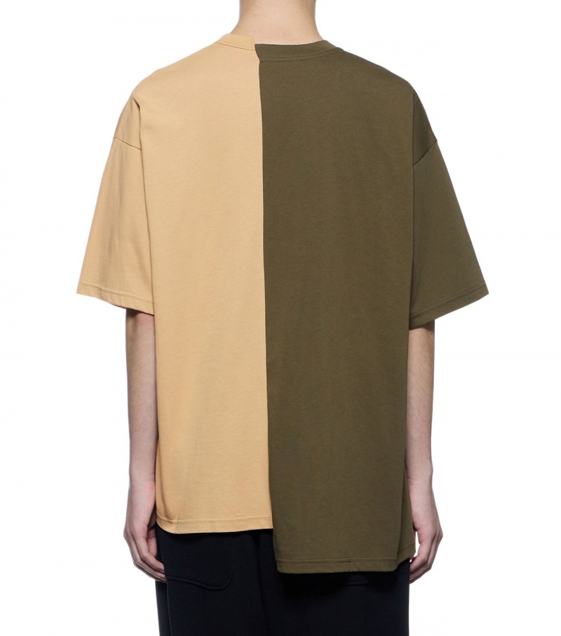 Khaki / Beige Onitsuka Tiger Graphic T Shirts | 10369-TOAK