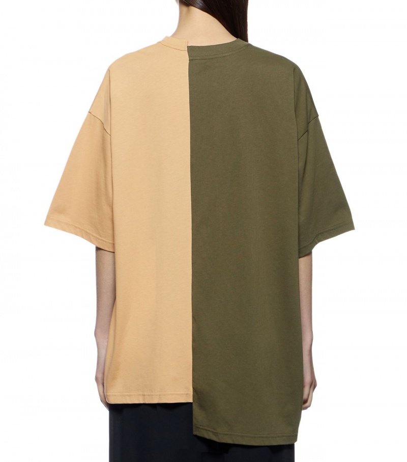 Khaki / Beige Onitsuka Tiger Graphic T Shirts | 10369-TOAK