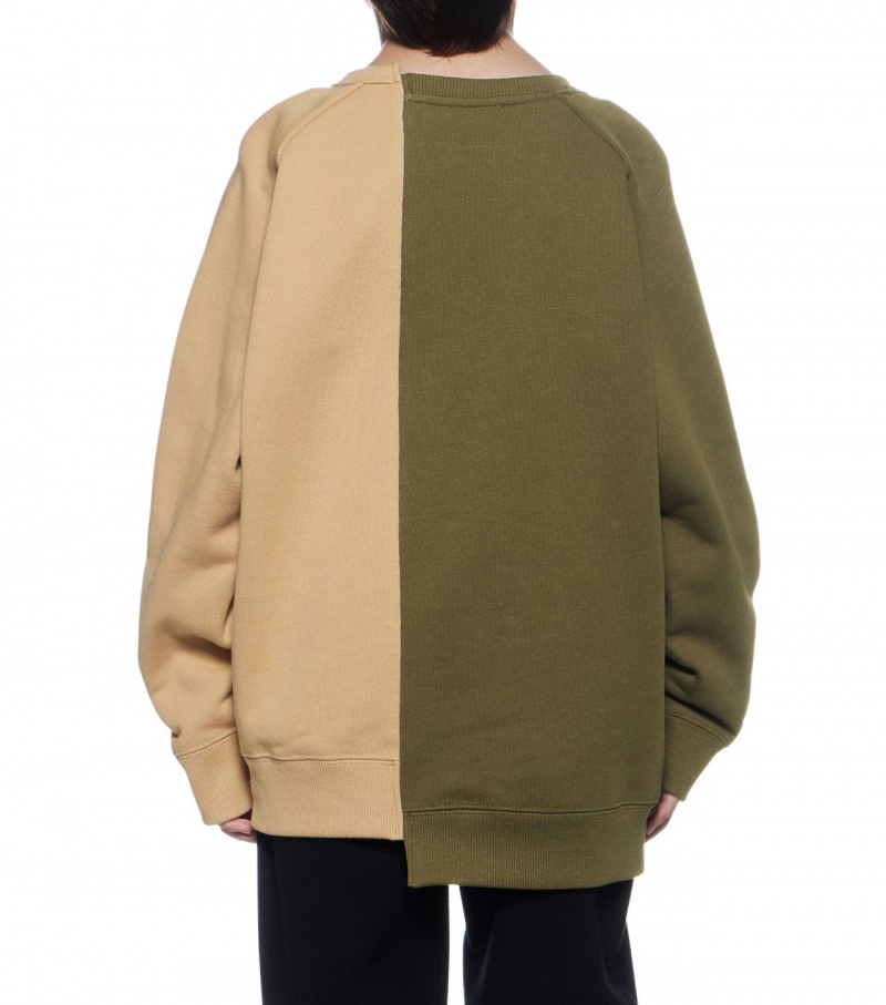 Khaki / Beige Onitsuka Tiger Sweat Tops | 57634-BYXU