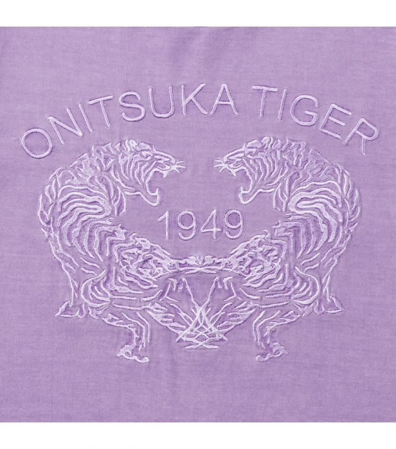 Lavender Onitsuka Tiger Graphic T Shirts | 54381-LNRA