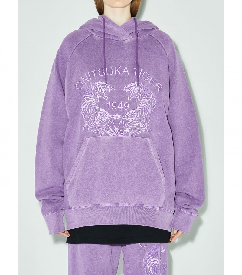 Lavender Onitsuka Tiger Sweat Hoodie | 90134-VASY