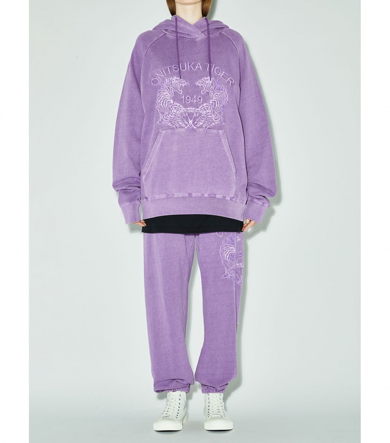 Lavender Onitsuka Tiger Sweat Hoodie | 90134-VASY