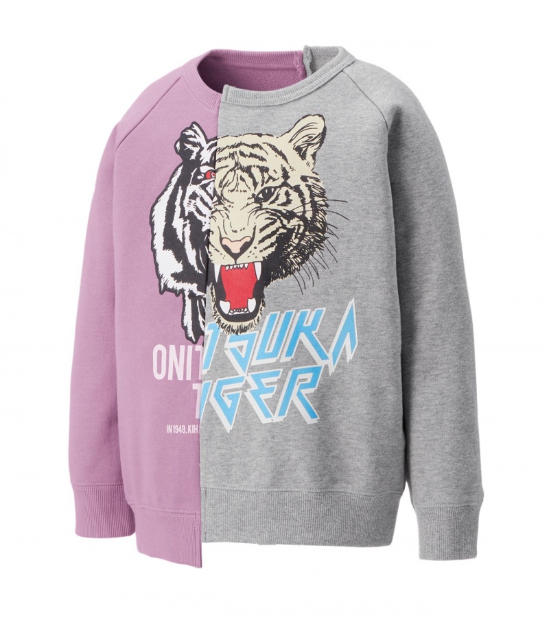 Lavender / Grey Onitsuka Tiger Sweat Tops | 76385-FDAC