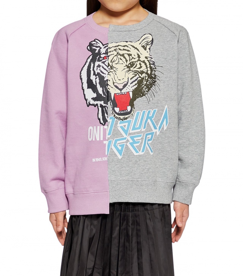 Lavender / Grey Onitsuka Tiger Sweat Tops | 76385-FDAC