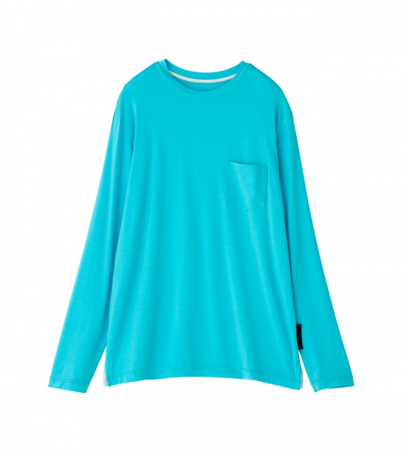 Light Blue Onitsuka Tiger Sweatshirts | 93514-WXHE