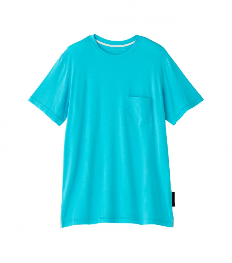 Light Blue Onitsuka Tiger T Shirts | 98537-PMXS