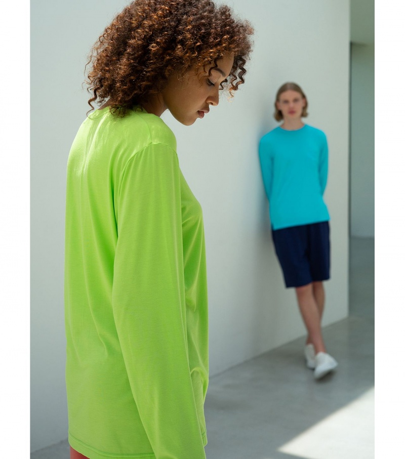 Light Green Onitsuka Tiger Sweatshirts | 84012-JCUX