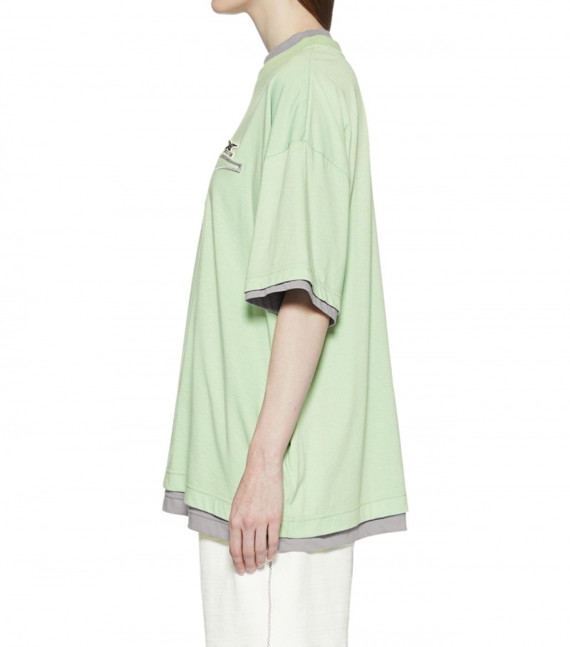 Light Green / Grey Onitsuka Tiger Ss Tops | 40536-ZKWD