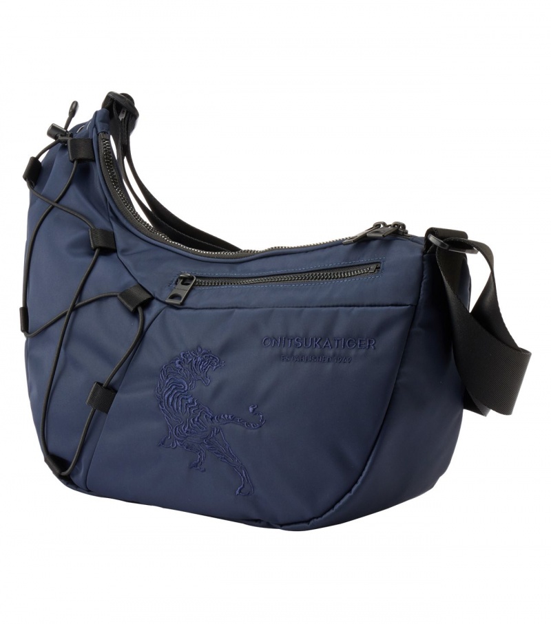 Navy Onitsuka Tiger Messenger Bag | 05796-HYWU