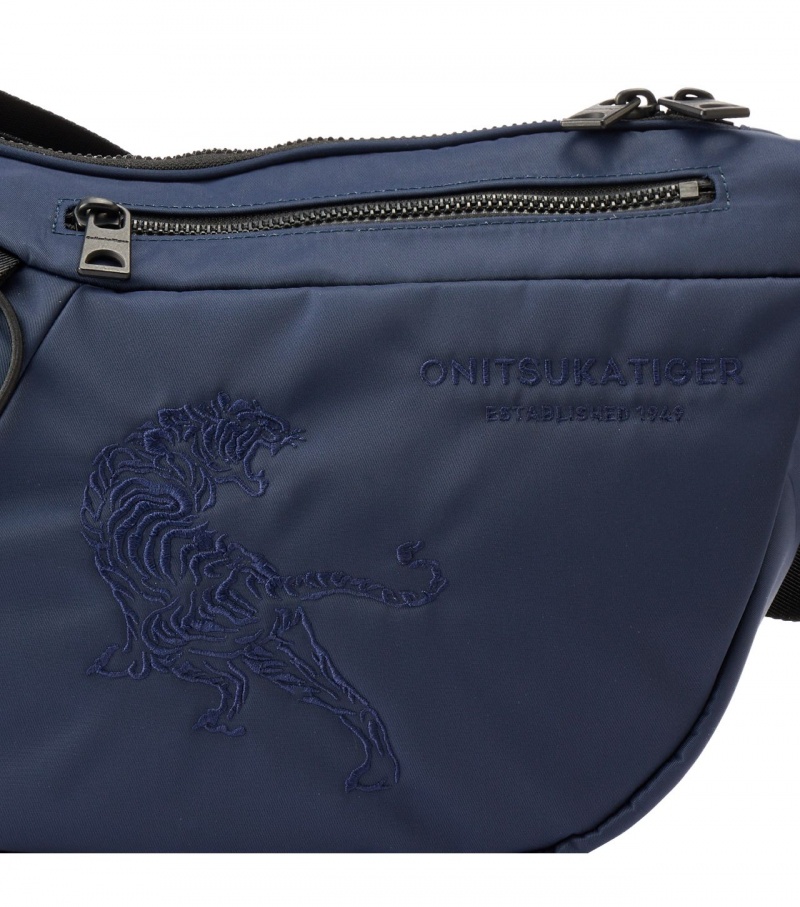 Navy Onitsuka Tiger Messenger Bag | 05796-HYWU