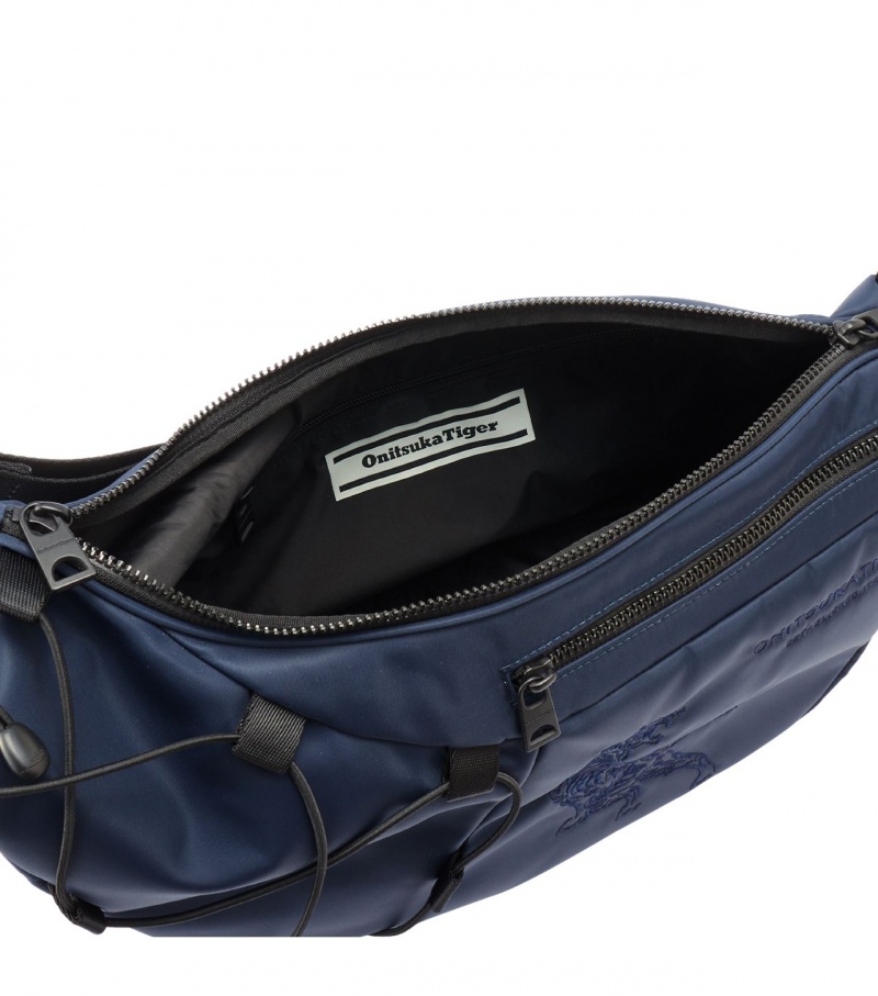 Navy Onitsuka Tiger Messenger Bag | 79620-LETD